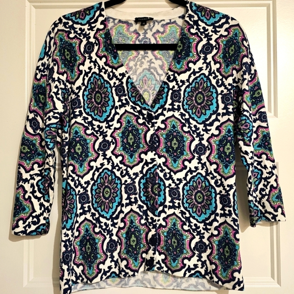 Talbots Women's Multi-Color Cardigan sz medium
